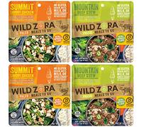 Wild Zora Paleo - Pasti liofilizzati per zaino in spalla e campeggio, pasti sani senza glutine e cereali, cibo da campeggio + senza zucchero aggiunto, ideale per viaggi (AIP 4 pezzi)