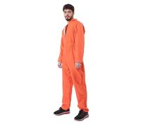 Wildarms Costume da Prigioniero - Costumi per Adulti Uomini e Donne di Criminali - Costumi di Halloween - Arancione(XL)