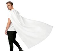 Wildarms Mantello da superero adulto per Halloween/costplay - Accessori per feste di cosplay vampiro ed eroe (bianco, 55"/140cm)