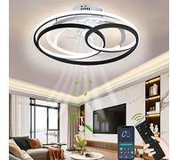 Wildcat Ventilatore da Soffitto con Luce,Plafoniera Ventilatore Silenziosa e Moderna Dimmerabile con Telecomando,Lampada con Ventilatore da Soffitto