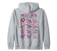 Wildcats of The Planet Big Cats Design didattico Felpa con Cappuccio