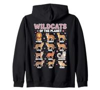 Wildcats of The Planet Big Cats Design didattico Felpa con Cappuccio