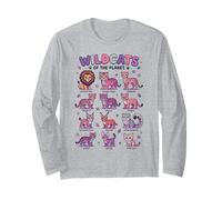 Wildcats of The Planet Big Cats Design didattico Maglia a Manica