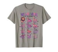 Wildcats of The Planet Big Cats Design didattico Maglietta