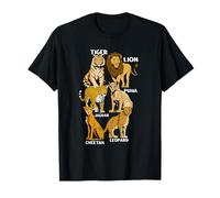 Wildcats Of The World - Leone, ghepardo, tigre, giaguaro, leopardo Maglietta