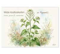 Wilde Kostbarkeiten - Essbar, gesund & wunderschön (Wandkalender 2027 DIN A2 quer), CALVENDO Monatskalender: Botanische Kunst: Essbar, gesund & schön