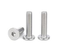 Wildeep 50 pz CM M1.6 M2 Lunghezza 2-25mm A2 304 in Acciaio Inox Esagonale Esagono Incassato Ultra Sottile Super Piatto Wafer Vite a Testa Bullone(8mm,M2(50pcs))