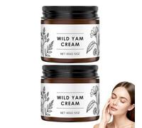 Wilderglow Wild Yam per l'equilibrio ormonale, Wild Yam Cream per donne e uomini, balsamo per il corpo con vitamina E per pelle secca, bilanciamento ormonale per pelle secca, viso e corpo (2 pezzi)