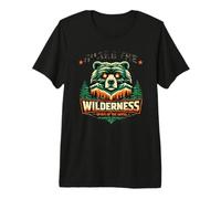 Wilderness Bear Design Camping Nature Escursionista Maglietta Premium