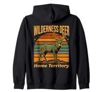 Wilderness Cervi Home Territorio Caccia Fauna Selvatica Felpa con Cappuccio