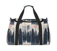 Wilderness Fox Art - Borsa a tracolla leggera e impermeabile, di grande capacità, borsa da viaggio per oggetti personali, Nero , Taglia unica