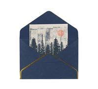 Wilderness Fox Art Print Biglietto di Natale, Capodanno, Ringraziamento, compleanno, ringraziamento, simpatia, anniversario, con buste