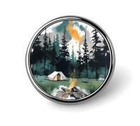 Wilderness Natura Campeggio Distintivo Rotondo Carino Spilla Cappelli Giacche Decorazione Personalizzata Spilla Abbigliamento Gioielli Accessori per Festa di Nozze Regalo