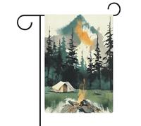 Wilderness Natura Campeggio Giardino Bandiere 30,5 x 45,7 cm Doppio Lato Esterno Bandiera Estiva Cortile Bandiera Floreale Benvenuto Giardino Bandiere Stagionali Cortile Decorazioni