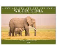 Wildes Kenia (Tischkalender 2026 DIN A5 quer), CALVENDO Monatskalender: Aus dem Leben der Tiere in der afrikanischen Wildnis