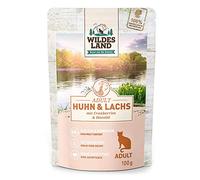 Wildes Land Cibo umido Gatto Sapore Pollo e Salmone 12x100 Gr