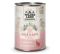 Wildes Land Cibo umido per gatti Gusto vitello e anatra 6X400 gr