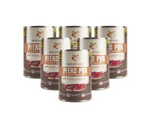 Wildfang - Cibo umido per cavalli puri - Qualità BARF 6x400 g Salviett