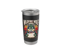 Wildfire Wolf legge fuoco e terra Bicchiere termico in acciaio inox doppia parete