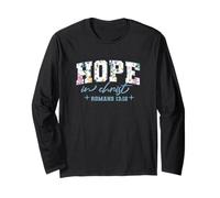 Wildflower Bible Verse Christian Collection. Hope Maglia a Manica
