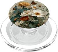 Wildflower Butterfly Floral Botanical Nature Flower Vintage PopSockets PopGrip per MagSafe