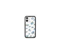 Wildflower Cases - Moonlight Rose, Compatible with Apple iPhone 16 | Floral Blue White Dainty Cute Trendy - Protective Black Bumper, 4ft Drop Test Certified, Women Owned Small Business