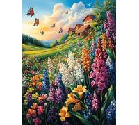 Wildflower Cottage Landscape Puzzle 500 Pezzi Rompicapo Rilassante Per Casa Mitos Cuento De Hadas Attività Domestica Piacevole Antistress Naturale Regalo Per Arredare La Casa 500 PCS