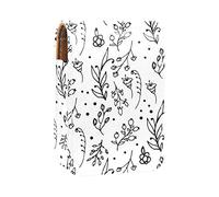 Wildflower - Custodia per rossetti, con motivo floreale e erbe aromatiche, portatile, da viaggio, con specchio, mini scatola portaoggetti per rossetti, da donna, Multicolore, 9.5x2x7 cm/3.7x0.8x2.7 in