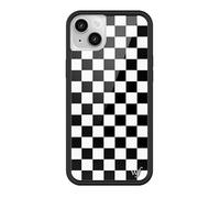 Wildflower Custodie - Compatibile con Apple iPhone 13/14 | Paraurti protettivo nero, certificato Test di caduta da 1,2 m, donne di proprietà piccole imprese | Dama - Skate nero bianco classico carino