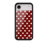 Wildflower Custodie - Compatibile con iPhone 17 Air | Paraurti protettivo nero, certificato Test di caduta da 1,2 m, di proprietà di donne piccole imprese | puntini classici maculati alla moda carino