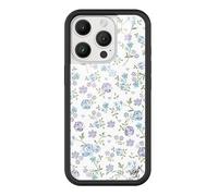 Wildflower Custodie - Lilla & Blu Floreale, Compatibile con Apple iPhone 16 Pro | Viola Verde Wf Popolare Estetica Carino Trendy - Paraurti Protettivo Nero, 1.2 m Drop Certified, Donne Di Proprietà