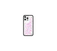 Wildflower Custodie - Nastri e rosette, compatibili con Apple iPhone 16 Pro Max | Pink Sparkle Popolare Estetica Carino Trendy - Paraurti protettivo nero, certificato goccia 1,2 m, donne di proprietà