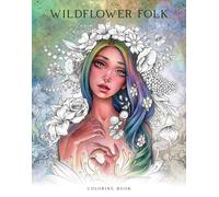 Wildflower Folk Libro da Colorare Notebook Fairy Christine Karron Blu Angel