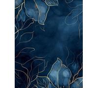 Wildflower Garden Lined Notebook Journal , 8.4 x 6 inch, 120 Pages Thick Paper, Cute Aesthetic Floral College Ruled Notebooks for Work Writing Journaling School, BlueFlower (Dairy , Notebook)