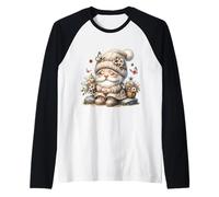 Wildflower GNOME for Women Cute Butterfly Decor for Summer Maglia con Maniche Raglan