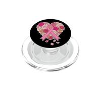 Wildflower Heart Breast Cancer Awareness PopSockets PopGrip per MagSafe
