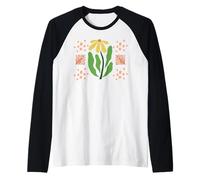 Wildflower Matisse Girasole Vintage Pianta Botanica Gardeni Maglia con Maniche Raglan