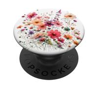 Wildflower Meadow Autumn Floral Cottagecore Garden Style PopSockets PopGrip Adesivo