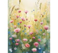 Wildflower Meadow Notebook - Floral Lined Journal for Women, Teens, Nature Lovers, Journaling, Planning and Self-Care: Glossy cover, 110 lined pages, size 7.5" x 9.25”