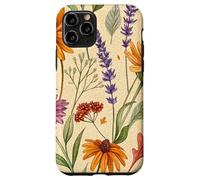 Wildflower Meadow Pattern with Autumn Garden Colors Custodia per iPhone 11 Pro