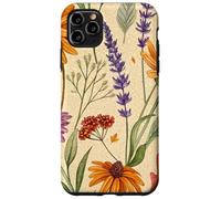Wildflower Meadow Pattern with Autumn Garden Colors Custodia per iPhone 11 Pro Max
