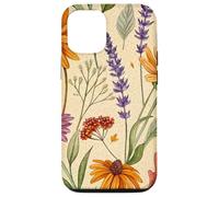 Wildflower Meadow Pattern with Autumn Garden Colors Custodia per iPhone 12/12 Pro