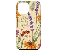 Wildflower Meadow Pattern with Autumn Garden Colors Custodia per iPhone 12 Pro Max