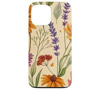 Wildflower Meadow Pattern with Autumn Garden Colors Custodia per iPhone 13 Pro Max