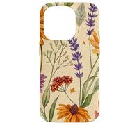 Wildflower Meadow Pattern with Autumn Garden Colors Custodia per iPhone 14 Pro