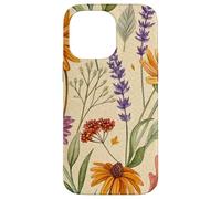 Wildflower Meadow Pattern with Autumn Garden Colors Custodia per iPhone 14 Pro Max