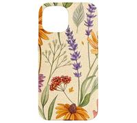 Wildflower Meadow Pattern with Autumn Garden Colors Custodia per iPhone 15