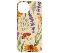 Wildflower Meadow Pattern with Autumn Garden Colors Custodia per iPhone 15 Plus