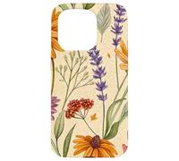 Wildflower Meadow Pattern with Autumn Garden Colors Custodia per iPhone 15 Pro