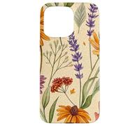 Wildflower Meadow Pattern with Autumn Garden Colors Custodia per iPhone 15 Pro Max